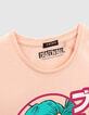 T-shirt DRAGON BALL rose visuel Bulma phosphorescent fille-4