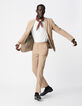 Pantalon de costume beige fonc&eacute; seersucker Homme-10