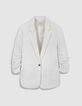Women's off-white recycled suit jacket-6