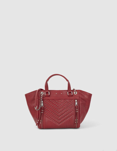 Bolso cab&aacute;s 1440 Medium cuero rojo cocodrilo mujer - IKKS
