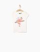Girls' off-white flamingo-surfer T-shirt-2