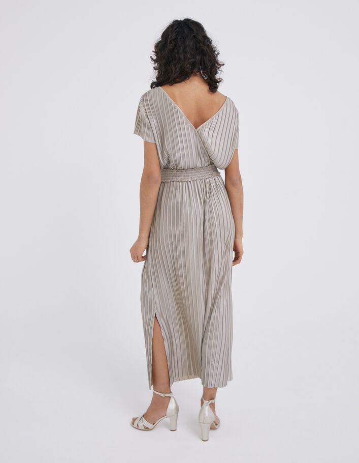 Robe Longue Dor e Pliss e R versible Femme Robe Longue Dor e Pliss e R versible Femme