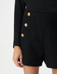 Schwarze Deckshorts f&uuml;r Frauen mit Tweed-Effekt-4