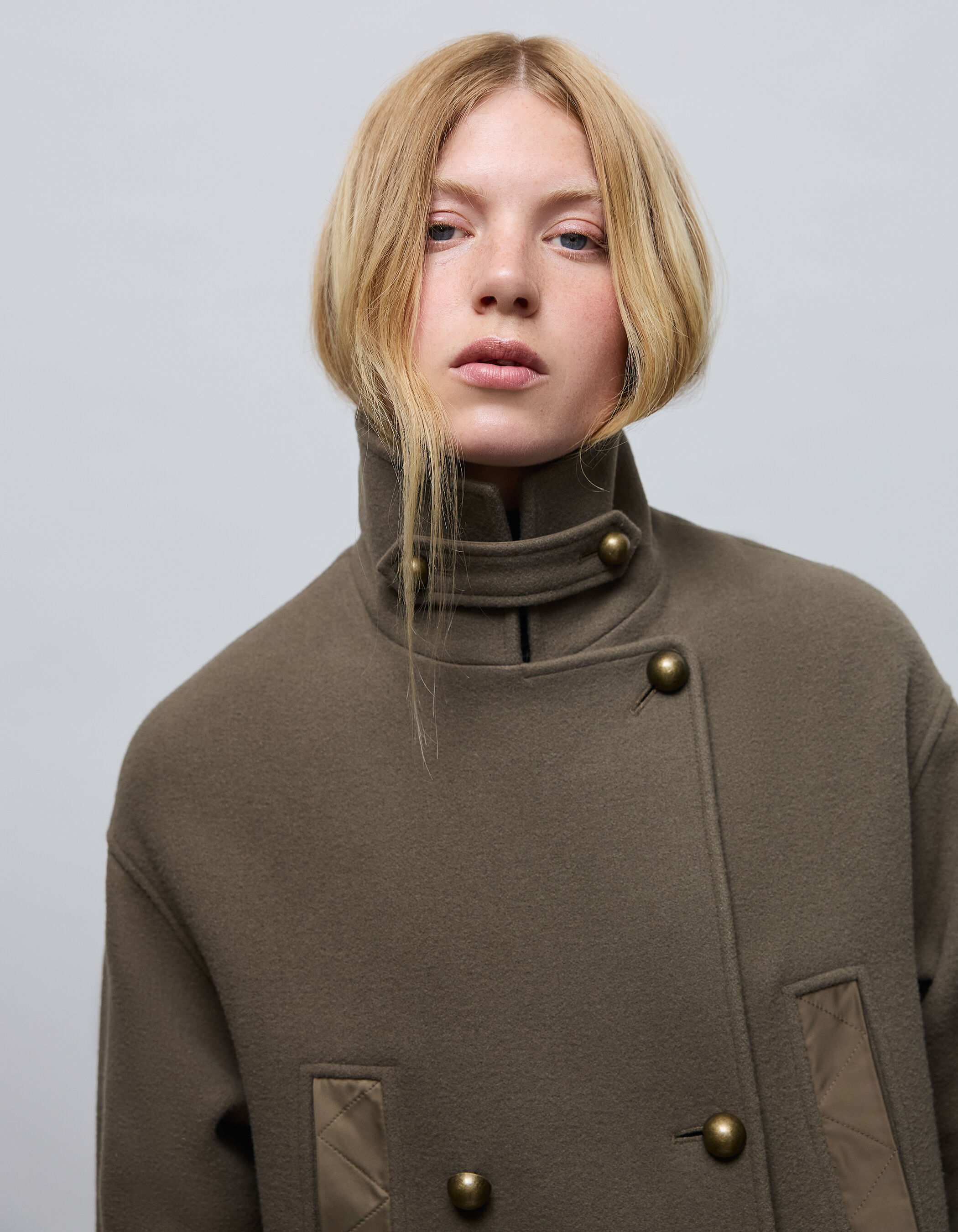 Khaki peacoat womens sales