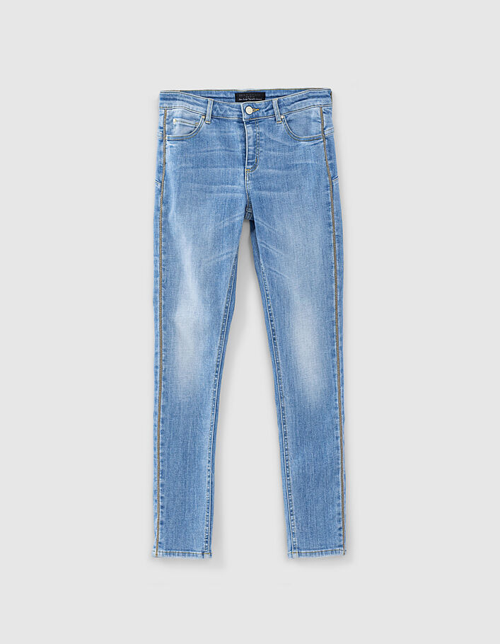 Women’s light blue regular waist sculpt-up fit slim jeans-6