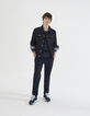 Veste en jean brut à surpiqures Homme-6