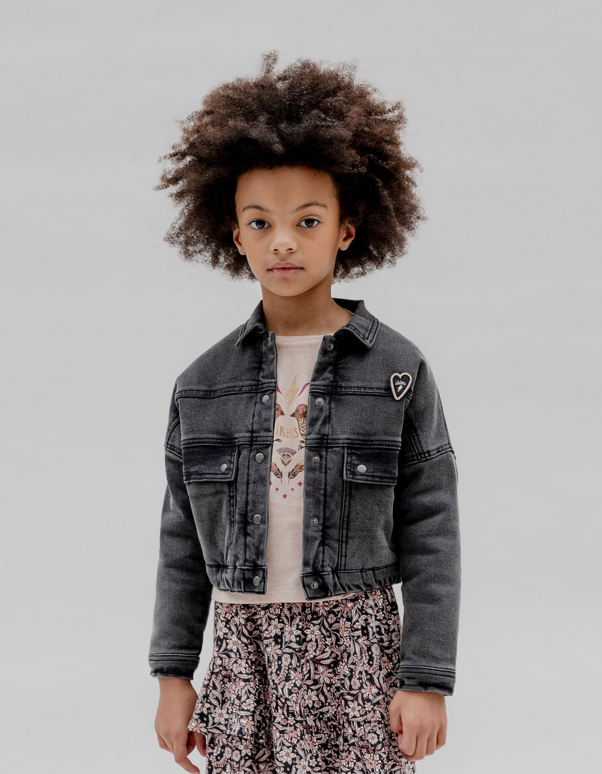 Jacket jeans fille deals