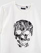 Boys’ off-white skull image organic T-shirt-2