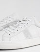 Zapatillas blancas de cuero con perforaciones Hombre-4