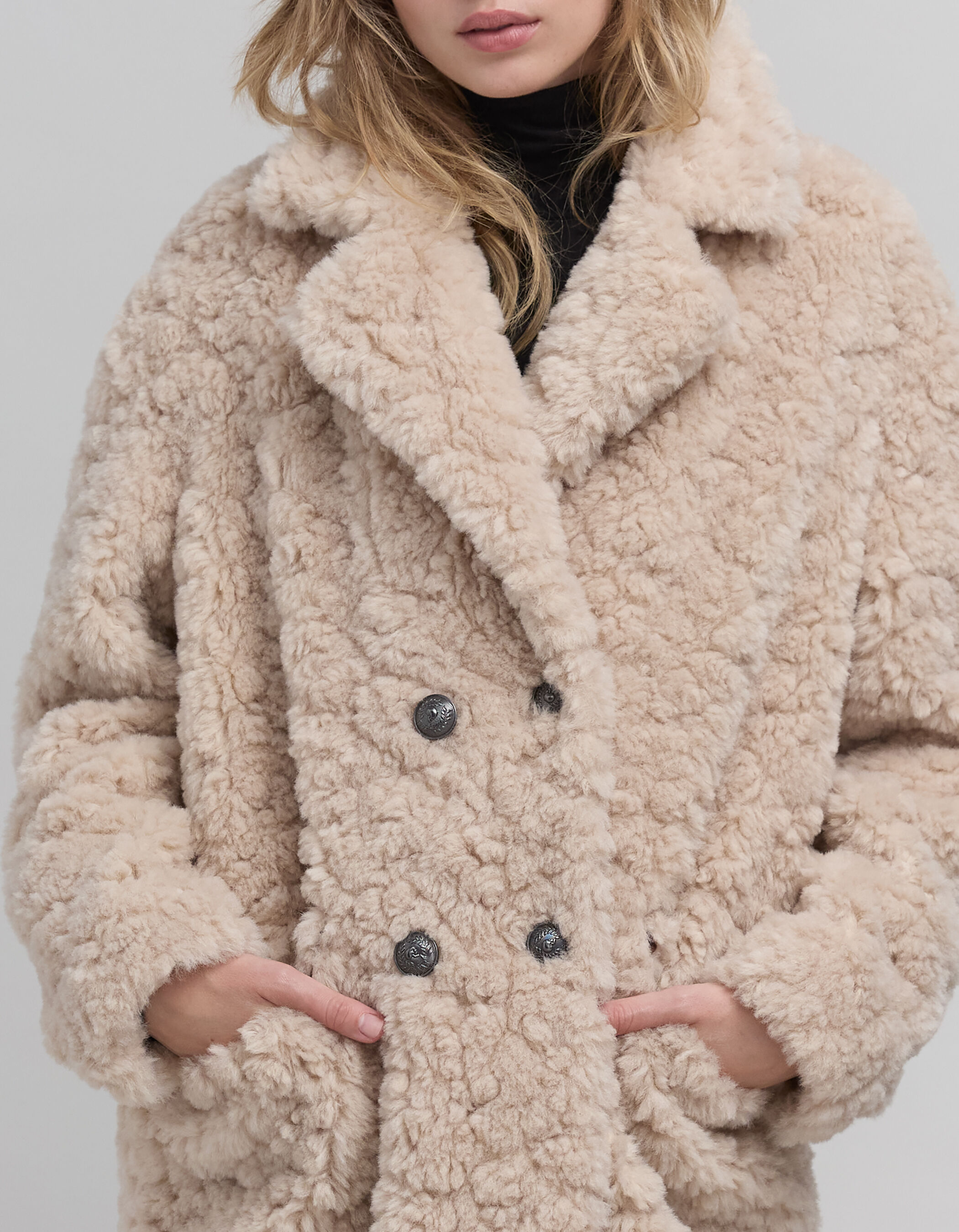 Sosken gita sherpa coat top