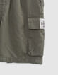 Khaki Jungen-JOGGER-Bermudas aus Lyocell-Mix-7