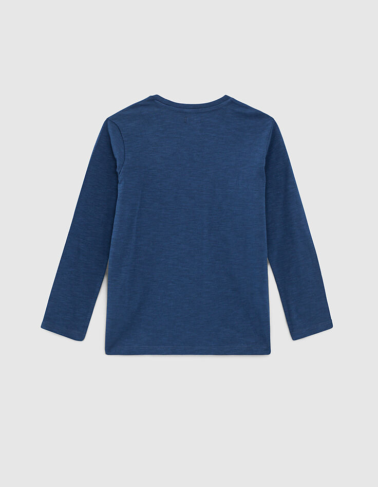 Tee-shirt bleu brut Essentiel coton bio-4