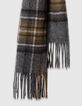 Echarpe grise motif carreaux Homme-3