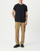 T-shirt marine col rond manches courtes Homme-2