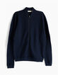Men’s indigo textured cardigan-1