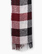 Pañuelo rojo oscuro, blanco, gris de cuadros niña-3