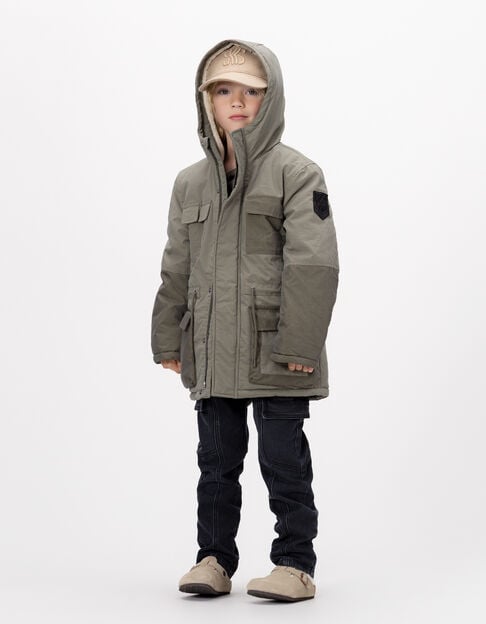 Khaki 3-in-1 Parka und Wendeanorak für Jungs - IKKS
