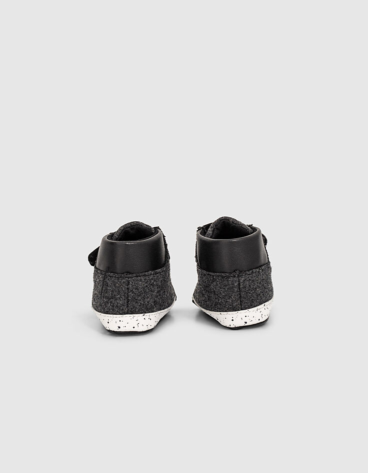 Baskets gris chiné anthracite à scratchs bébé garçon -3 Baskets gris chiné anthracite à scratchs bébé garçon -3
