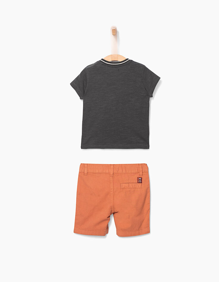 Ensemble tee-shirt et bermuda bébé garçon -3