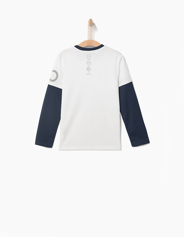 Tee-shirt blanc IKKS SPORT LAB garçon-3