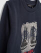 Jungensweatshirt mit Stiefeletten mit Schn&uuml;rsenkeln -5