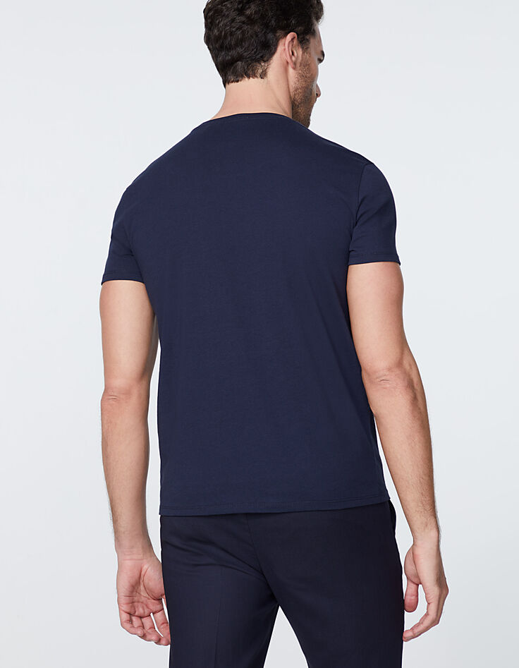 Tee-shirt marine avec photo Cyclades Homme-3
