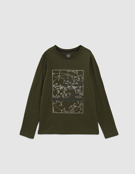 T-shirt bronze visuel constellations garçon