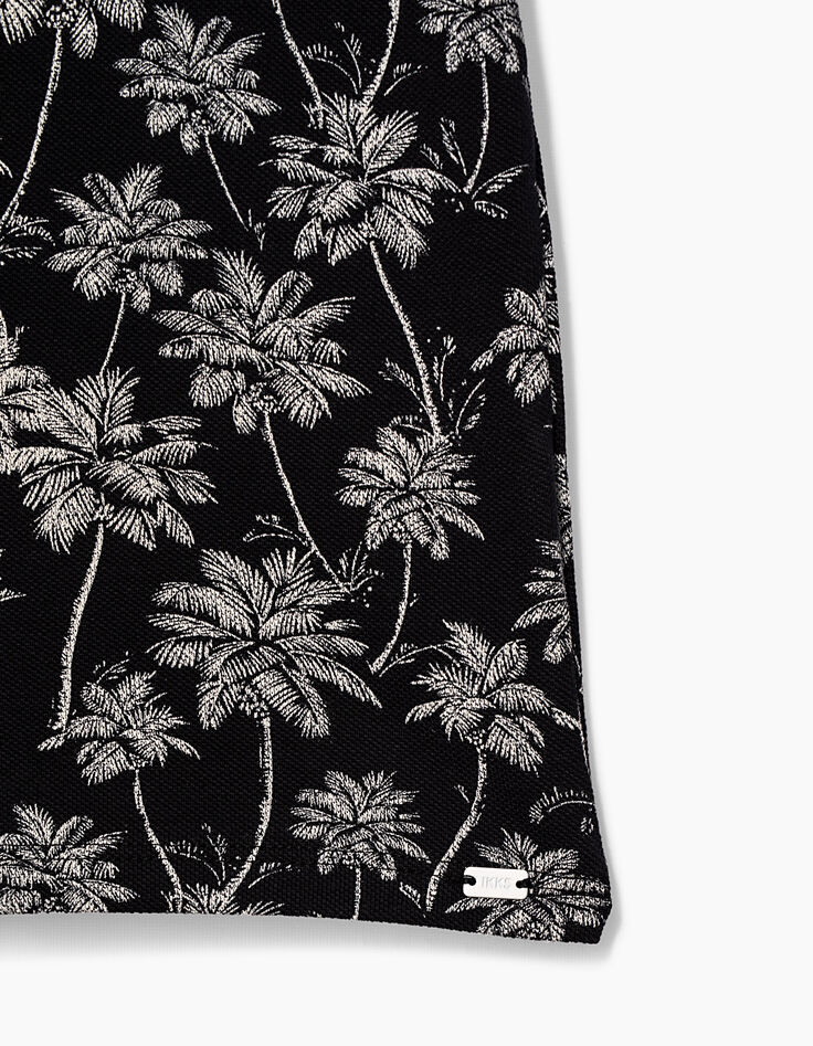 Polo negro con estampado palmeras niño -5