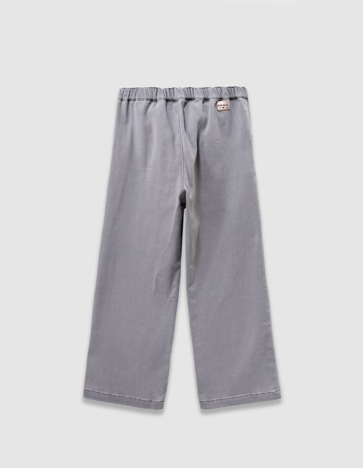 Grijze wideleg jeans drukknopen zakken meisjes-3