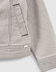 Schmal gestreifte Jungen-Jeansjacke in Light Grey -4