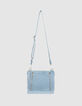 Sac pochette 1440 Reporter bleu en jean délavé Femme-4