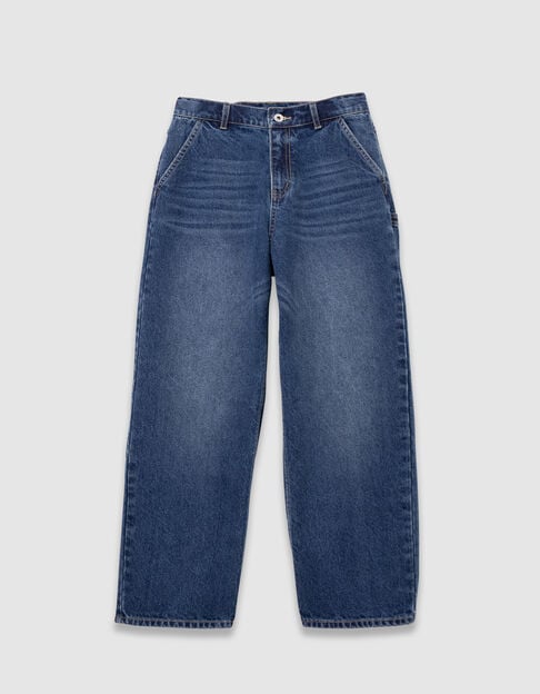 Blauwe loose jeans timmermanstijl jongens - IKKS