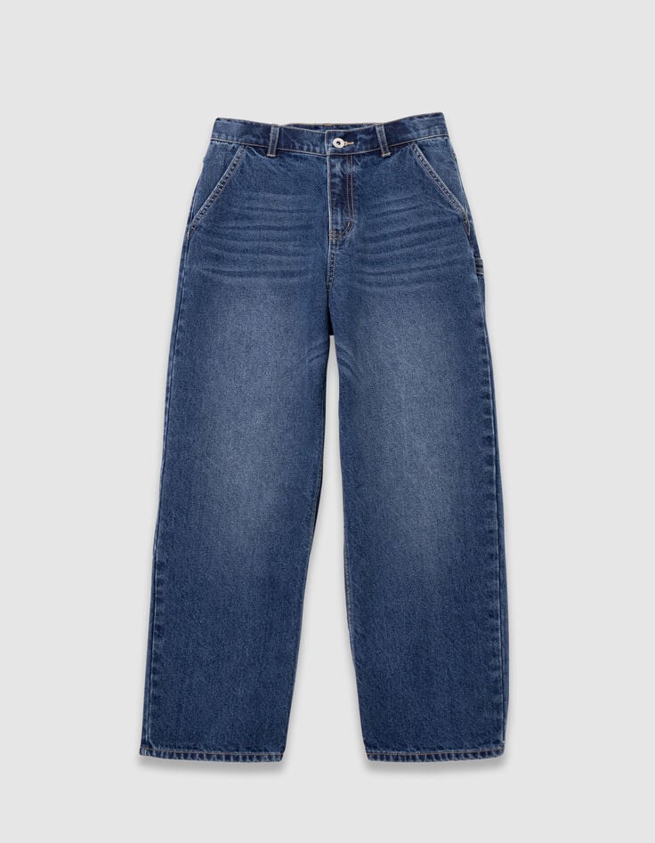 Boys’ blue carpenter-style loose jeans-3 Boys’ blue carpenter-style loose jeans-3