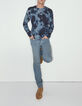 Men’s indigo tie-dye print knit sweater-6