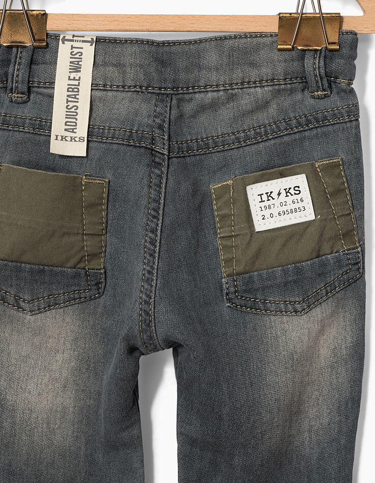 Baby boys' grey jeans -4