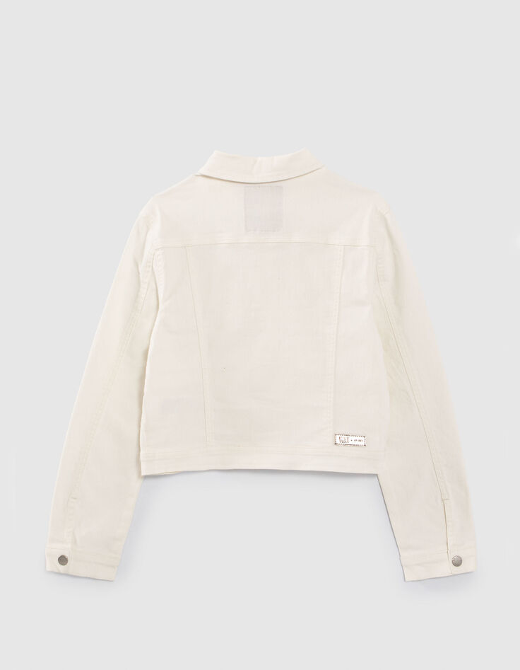 Gebroken wit jeansjasje upcycled meisjes-3