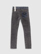 Black Used und blaue Skinny-Jungenjeans -3