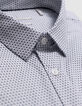 Men's white geometric print REGULAR shirt-4