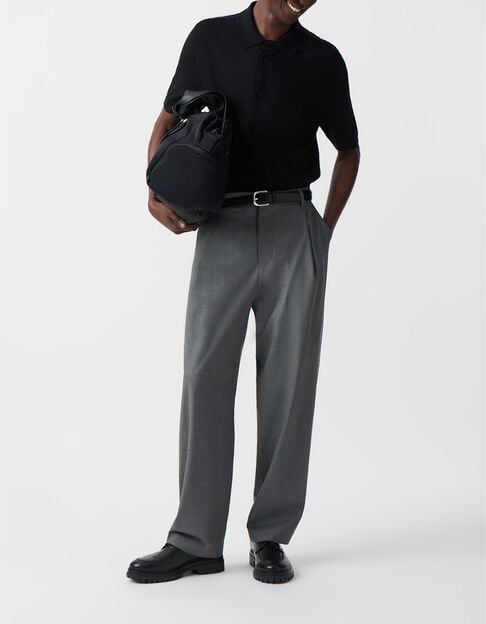 Herren Anzughose mit weitem Bein in mock grey - IKKS