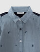 Chemise bi-mati&egrave;re rayures et motifs &eacute;t&eacute; b&eacute;b&eacute; gar&ccedil;on-3