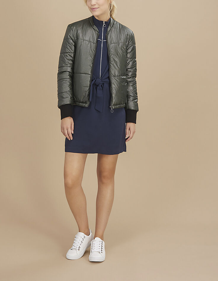 I.Code khaki padded jacket-6