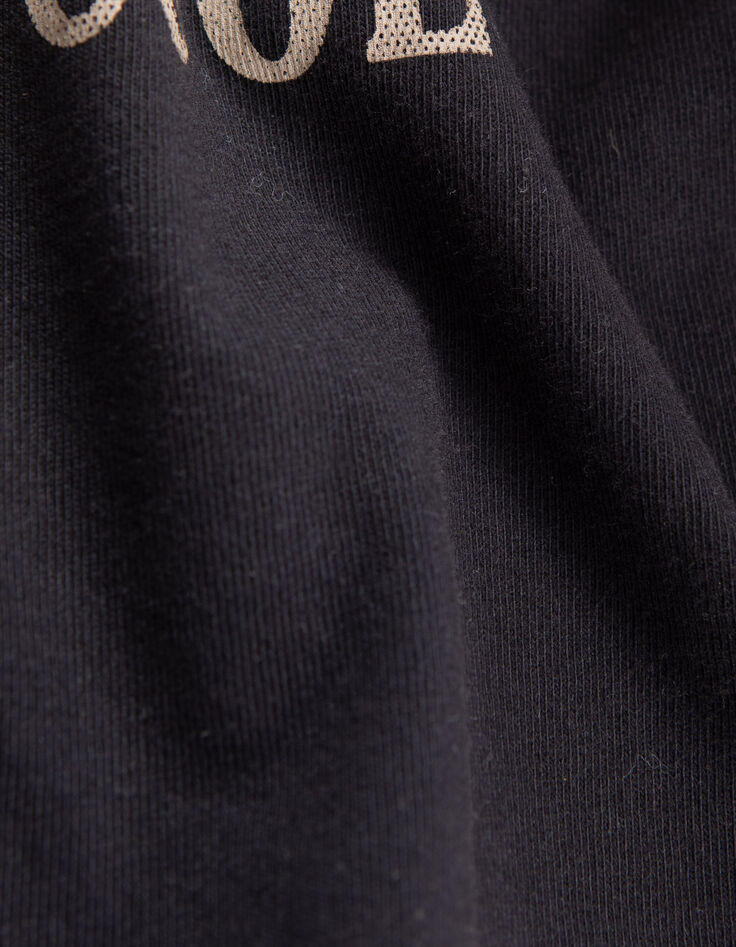 Schwarzes Jungen-T-Shirt mit Tiger mit Sonnenbrille-6