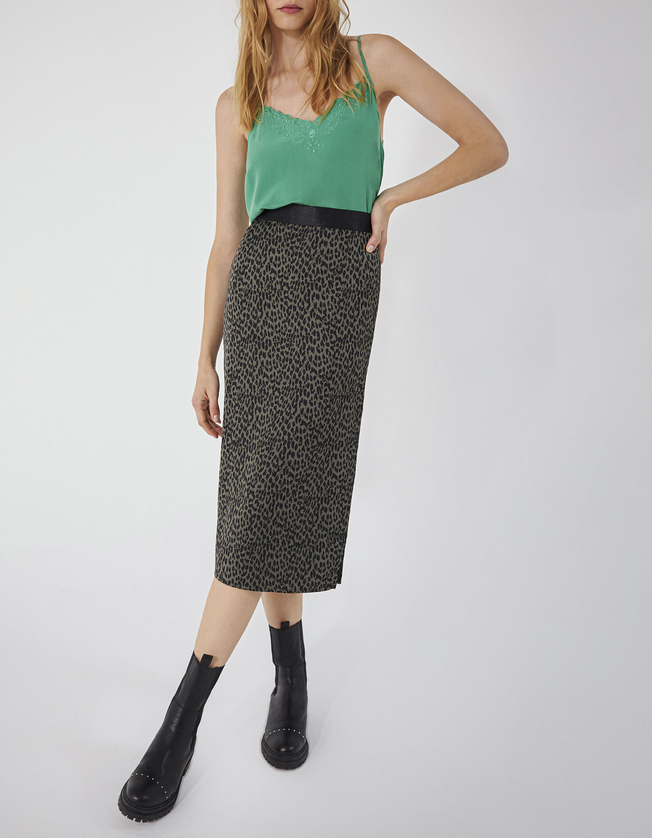 Women s leopard print pencil skirt