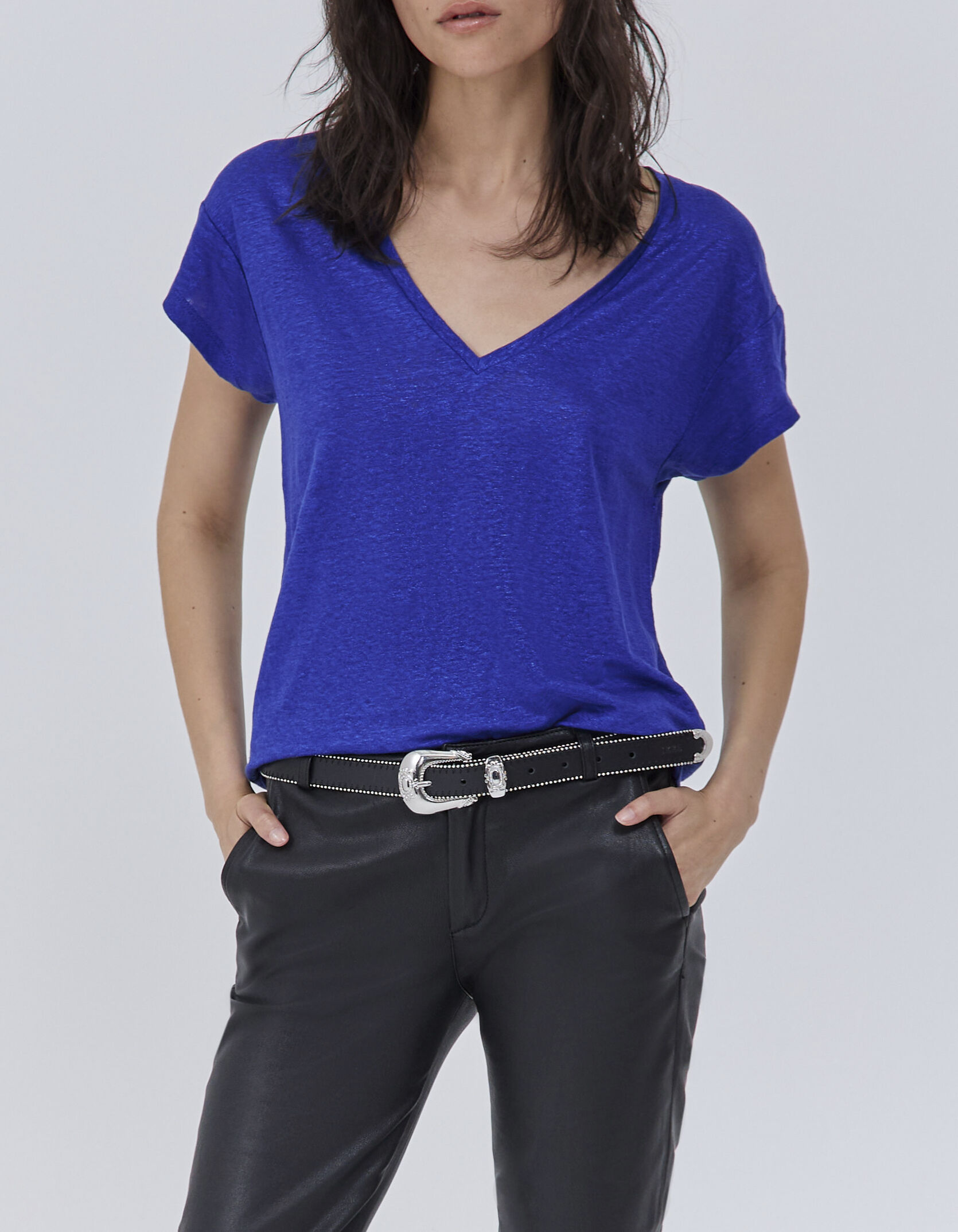 T shirt a lacet hot sale femme