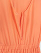 Orangefarbenes Mädchenkleid mit Rüschenärmeln-7