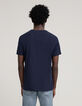 Men’s indigo organic cotton Essential round-neck T-shirt-3