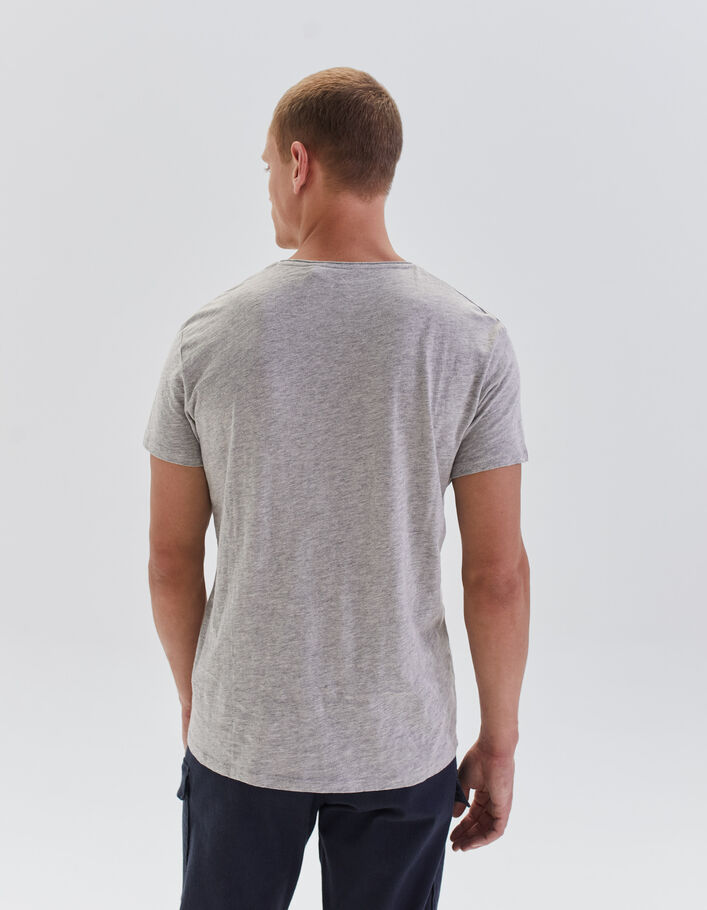 T-shirt L'Essentiel gris col V Homme-3