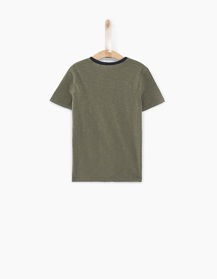 Boys’ medium khaki 4x4 car graphic T-shirt  - IKKS