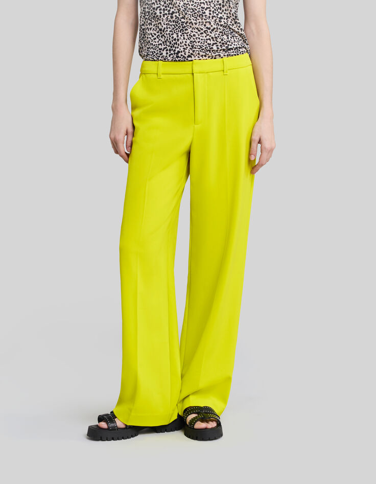 Women's lime green suit trousers-2
