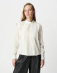 Off-white Bluse aus Bio-Baumwolle mit Besätzen Damen-2